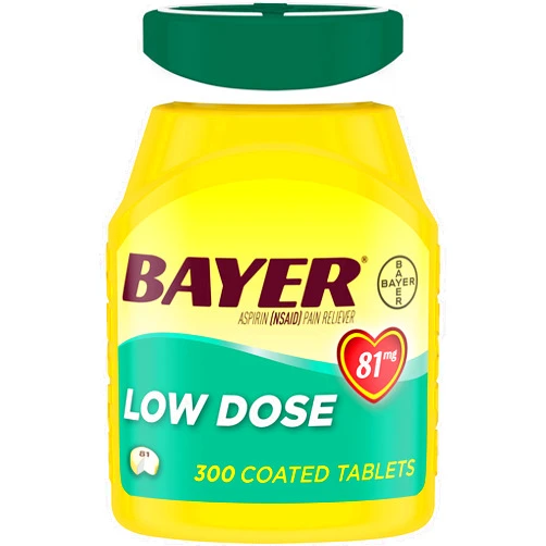 Bayer Aspirin Regimen Bayer 81mg Enteric Coated Tablets, #1 Doctor Recommended Aspirin Brand, Pain Reliever,300 Count