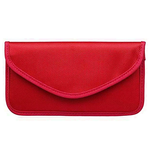 Veelkrom RFID Signal Blocking Bag,Anti-Tracking Anti-Spying Anti Radiation Key Pouch Signal Blocker Jammer Signal Shielding Wallet Case Faraday Bag Car Key FOB for Cell Phone Privacy Protection (Red)