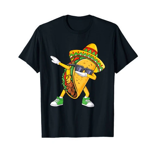 Dabbing Taco Cinco de Mayo Mexican Fiesta Shirt Dabbing Taco Cinco de Mayo Funny Mexican Food Dab Boys Kids T-Shirt