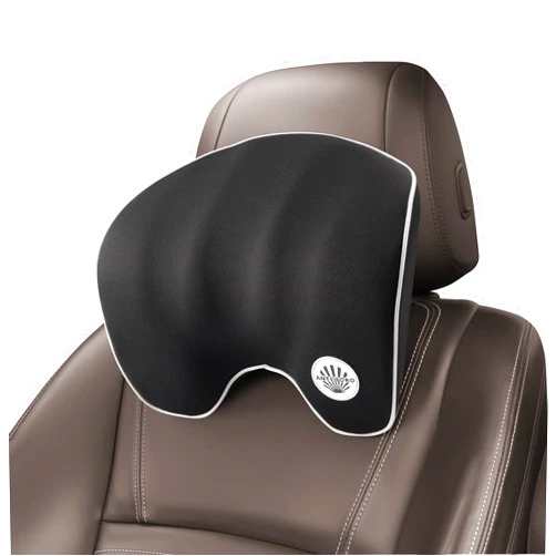 ANTETOKO Car Pillow for Neck Pain Relief and Cervical Support,Pure Memory Foam Car Neck Pillow for Car Seat with Adjustable Strap and Washable Cover,Car Headrest Pillow for Ergonomic Design(Black)