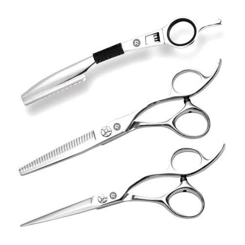 Saki Shears Saki Ha Professional Hair Shears Set 6.0 Inch - Includes Hair Scissors, Thinning Shears and Razor - Handmade from Japanese Steel