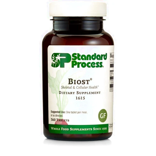 Standard Process Inc. Biost - Teeth and Bone Health Supplement with Whole Food Magnesium Citrate, Calcium Lactate, Manganese - 360 Tablets