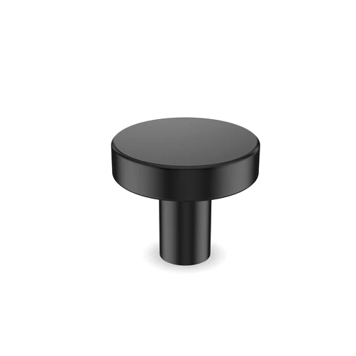 homdiy 10 Pack Black Drawer Knobs Round Matte Black Kitchen Cabinet Knobs Metal Dresser Knobs Cabinet Handles for Desk Drawers Cupboard