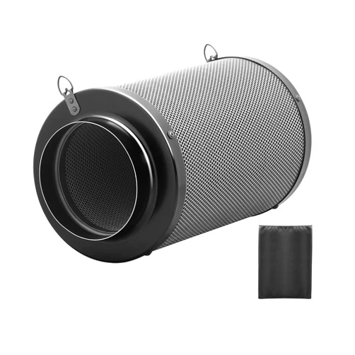 iPower 6 Inch Air Carbon Filter Odor Control with Australia Virgin Premium Charcoal and Reversible Flange for Inline Duct Fan/Grow Tent/Hydroponics, 6