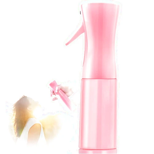 Leaflai Ultra Fine Mist Spray Bottle - Continuous Hair Water Spray Bottle - Mist bottle sprayer for Hair, Home Cleaning, Salons, Gardening, Body Care & More (Pink)