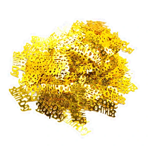 Hrovsur Happy Birthday Gold Confetti for Party Decorations - Birthday Party Table Decorations Gold Confetti, Perfect for Table Decorations, Party Supplies (Golden, Happy Birthday)