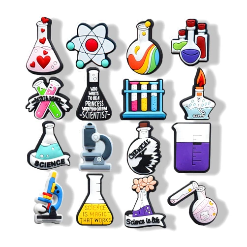 MOKADON 16 Pcs Science Shoe Charms, Shoe Decoration Party Gifts For Boys Girls Kids, Women.