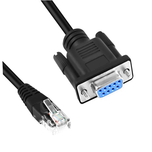 MEIRIYFA DB9 9PIN to RJ45 Console Cable, RJ45 Male to DB9 9-Pin Female RS232 Serial Port Cat5 Ethernet LAN Console Cable for Routers, Switches - 28cm