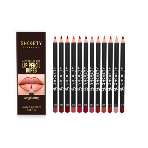 Baorder 12 Colors Matte Lip Liner Set,Premium Waterproof Smooth Lip Pencils,Long Lasting Nude Liner Lipstick for Defining & Filling Lips