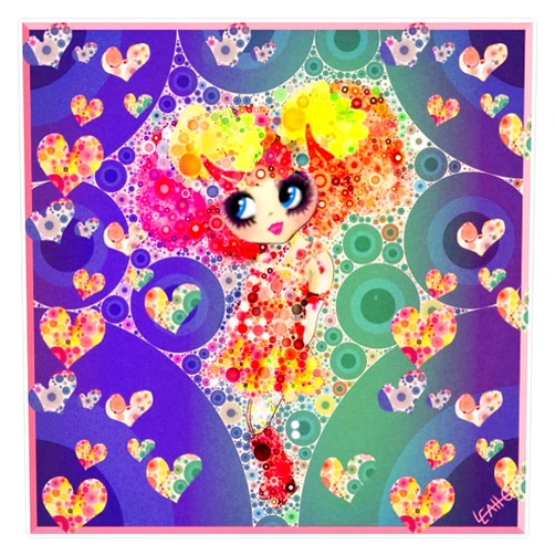 Generic Rainbow Kawaii Girl Art By Leahg Vinyl Sticker Laptop Decal Waterproof 5