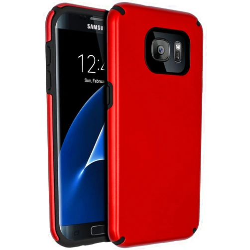 SENON Case for Samsung Galaxy S7 Edge Case,Galaxy S7 Edge Case, Slim-fit Shockproof Anti-Scratch Anti-Fingerprint Protective Case Cover for Samsung Galaxy S7 Edge,Red