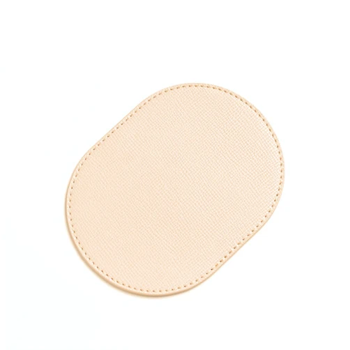 OLETHA Aesthetic Oval Drink Coasters for Coffee Dining Table & Office Desk, Ivory, Set of 2