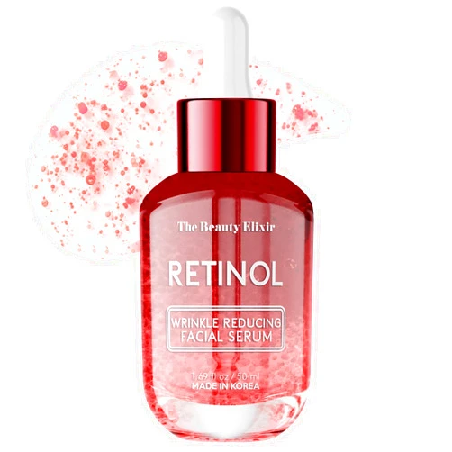 The Beauty Elixir Retinol Serum For Face - Dermatologist Tested, Anti-Aging, Fine Lines & Wrinkles & Post-Acne Marks Treatment - Clean Beauty, Cruelty-Free Korean Skin Care for All Skin Types - 1.69oz
