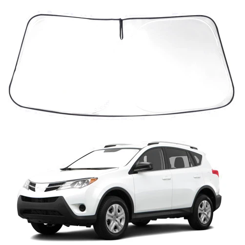 LHFLIVE Windshield Sun Shade Compatible with 2013-2018 Toyota RAV4 Accessories Foldable Sun Blocker Sunshade Protect Car from Sun Rays & Heat Damage