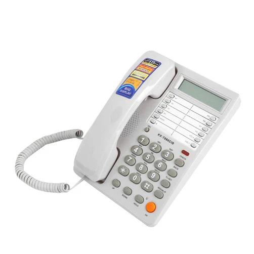 Demeras Corded Telephone Caller ID Display Landline Wired Fixed Telephone DTMF Dual System Hands- Calling Used for Home Office