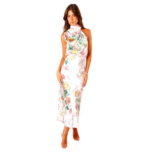 Petal & Pup Women's Anabelle Halter Neck Midi Dress