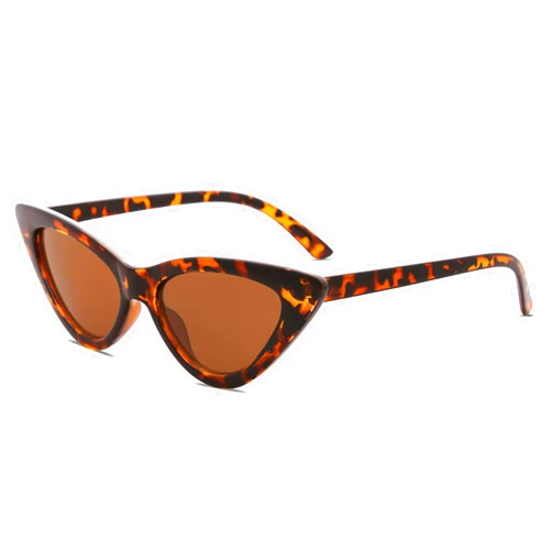 SOJOS Retro Vintage Narrow Cat Eye Sunglasses for Women Clout Goggles Plastic Frame SJ2044