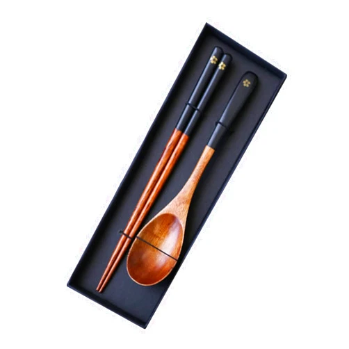 FELTECHELECTR 1 set Chinese Portable Friendly Party Lunch Chopsticks Picnic Cutlery and Dinner Home Wooden Style Table Pouch Tableware Reusable Case Flatware Dinnerware Korean Utensil Japanese