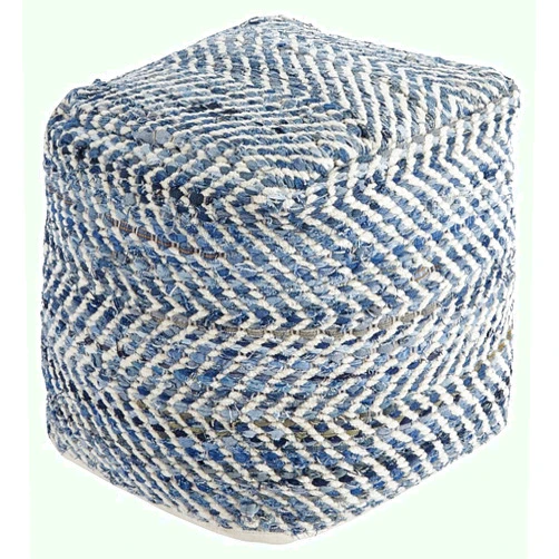 Signature Design by Ashley A1000445 Pouf, Blue & White
