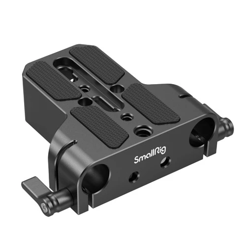 SmallRig Camera Base Plate with 15mm LWS Rod Rail Clamp, Baseplate for Sony A6500 A6600 A6300, for Canon R5 R6, for Sony A7SIII / A7III, Both for Cameras & Cages - 1674