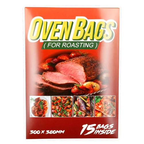 THEAKO 15Count Cooking Roasting Bags Suitable Size (12 x 15 Inch) Oven for Chicken Meat Fish and Vegetable