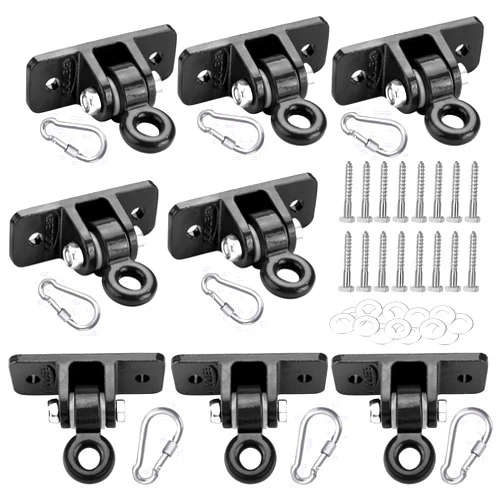 BETOOLL Heavy Duty Swing Hangers Swing Set Hardware Playground Porch Yoga Seat Trapeze Wooden Sets Indoor Outdoor Set of 8