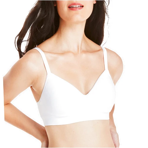 Hanes Women's Wireless Seamless Full-Coverage Convertible T-Shirt Bra with Moisture-Wicking