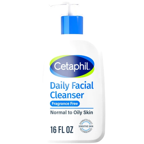 Cetaphil Face Wash, Daily Facial Cleanser for Sensitive, Combination to Oily Skin, 16 Oz, Fragrance Free, Gentle Foaming, Soap Free, Hypoallergenic