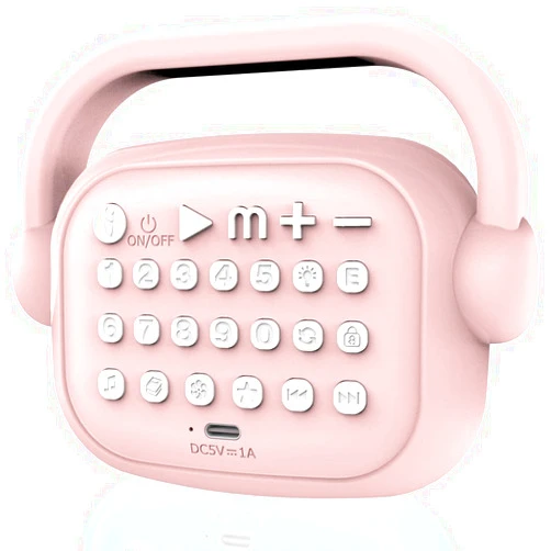 LeiHui Audio Player, Educational Toys for Imagination Building, Screen-Free Digital Listening Experience for Music, Stories, White Noise, and More 10+ Months (Pink)