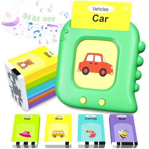 Kuovei Talking Flash Cards,Kids Toddler Flash Cards with 240 Sight Words,Montessori Toys,Autism Sensory Toys,Speech Therapy Toys,Learning Educational Toys Gifts for Age 1 2 3 4 5 Years Old Boys and Girls