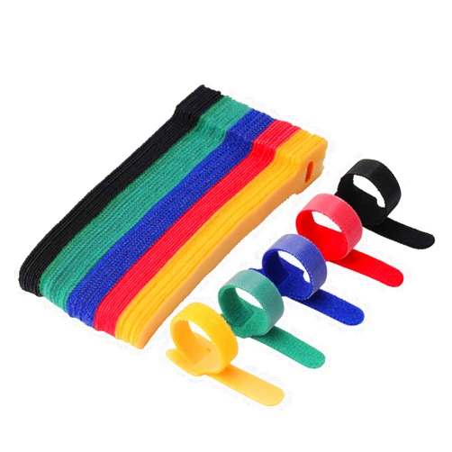 QIEIMUFHD Multi-Purpose Cable Ties Reusable Cord Ties 6 Inch Cable Straps Microfiber Fastening Straps Used for Headphones Phones Electronics PC wire Management - 5 Color