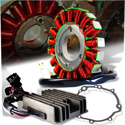 ExtremePowersports OE Magneto Coil Stator+Voltage Rectifier+Gasket for 06-17 Suzuki GSXR600/GSXR 600/GSXR750/GSXR 750/GSX-R600/GSX-R750/Gixxer/K6-L7 31401-01H20/31401-01H10/01H00/32800-16G02/47H00