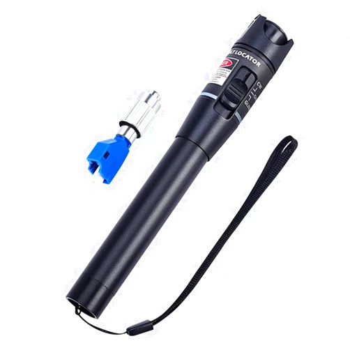 GESD Fiber Optic Tester Kit, Visual Fault Locator 50MW 50KM VFL with Single Mode 9/125um FC Male to LC Female Adapter and Fiber Optic Cable Tester for CATV
