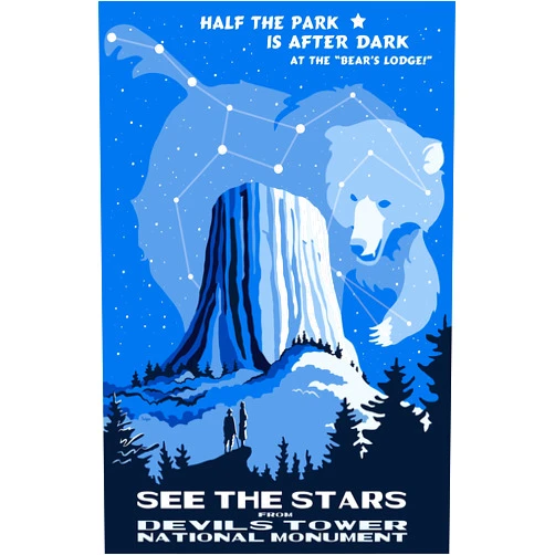 Bailiers Travel Poster Diamond Painting Kits,Devils Tower National Monument Diamond Art,Diamond Painting for Adults,Fashion Home Interior Decoration Diamond Painting,Size 12 X 16inchl