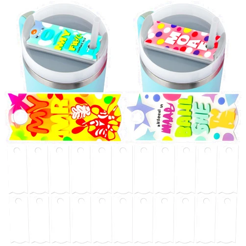 Reeooue 36PCS Sublimation Blank Acrylic Name Plates for Stanley 20/30 oz Tumbler H2.0, 2.8