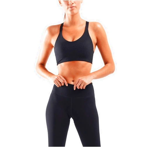 2XU Perform Perforated Medium Impact Bra, Black/Black, Large