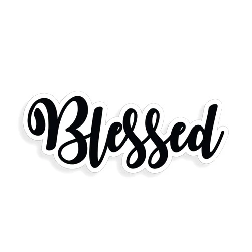 215 Decals, Graphics, Skins & Stickers Blessed Script Sticker Handwritten Word Laptop Car Vehicle Window Glass Vinyl Decal Graphic