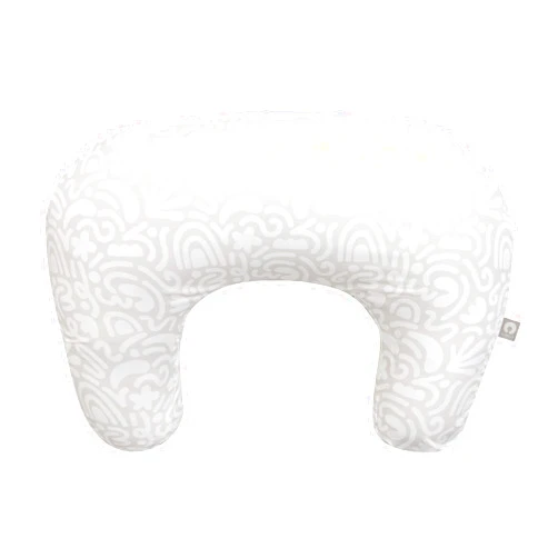 Boppy Nursing Pillow, Cream Retro Squiggles, Larger, More Supportive Pillow for Breastfeeding and Bottle Feeding; Firmer Fill, Higher Lift, Larger Area Than Original Nursing Pillow; JPMA Certified