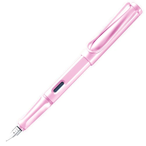 LAMY safari lightrose - Fountain Pen with ergonomic grip & polished steel nib in size EF - ideal for any Writing & Calligraphy - including LAMY T 10 blue cartridge - Right-Handed