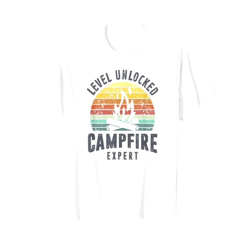 TooMerch Campfire Expert Campfire Expert Level Unlocked Best Adventure Traveler Group T-Shirt