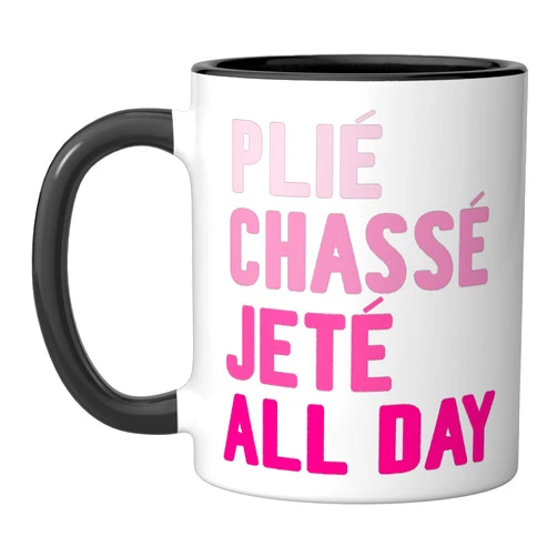 Crazy Cool Extreme Cute Ballerina Gifts And Ideas Ballet Dance Cute Ballerina Dancer Girls Funny Gift Idea Ceramic Mug, Black/White