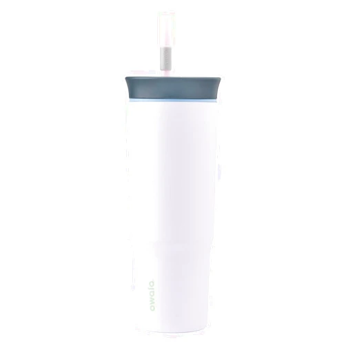 Owala Stainless Steel Triple Layer Insulated Travel Tumbler with Spill Resistant Lid and Straw, BPA Free, 24 oz, Grey/Purple (Bunny Hop)