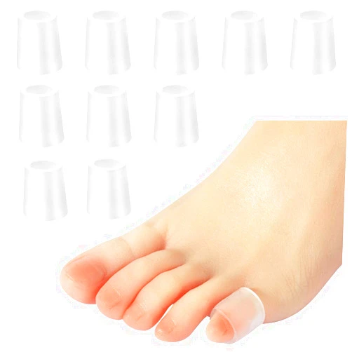 HioIoiH Pinky Gel Toe Sleeves Protectors 10 Pack for Blister,Corn, Calluses Relief Pain from Bunions, Friction,Hammer Toe covers reduce friction