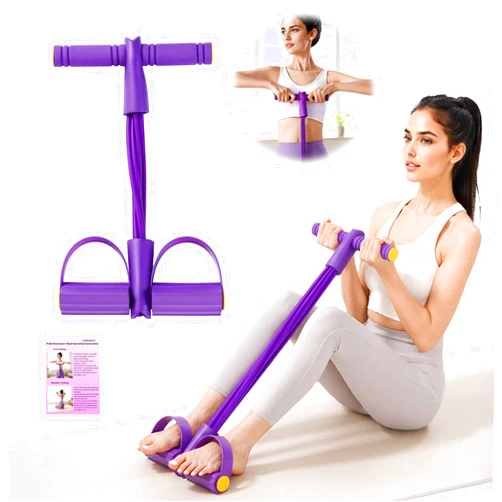 COEZADAA Pedal Resistance Band with Handles,6/8/10 Tube Stretch Band, Fitness Shaping Yoga Exercise Equipment, Natural Rubber Tension Rope, for Abdominal, Leg, Arm, Back Slimming Training