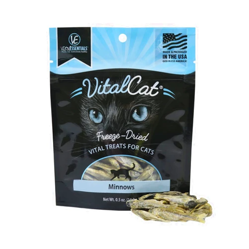 Vital Essentials Freeze Dried Cat Treats, Minnows 0.5 oz