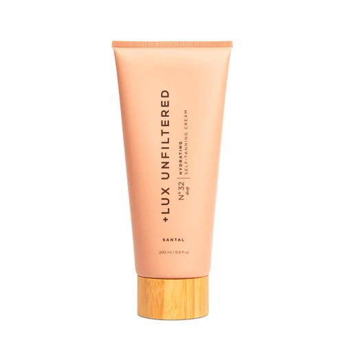 + Lux Unfiltered N°32 Deep Gradual Self Tanner, Hydrating Self Tanning Lotion with Shea Butter & Squalane - Non-Sticky, No Transfer, Natural-Looking Tan - Vegan & Cruelty-Free Sunless Tanner - Santal