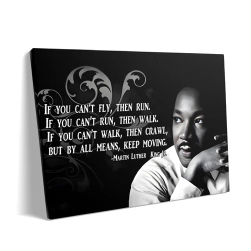 B.B.F MAKE Martin Luther King Canvas Wall Art, Inspirational Quote Print Poster, African American Civil Rights Leader Portraits Oil Painting, Black History Artwork Motivational Pictures, Framed 11x14inch