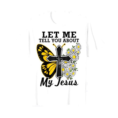 Chilling Sloth Pocket T-Shirt, Funny Sloth Tee's Let Me Tell You About My Jesus Shirt Christian Butterfly Tee T-Shirt