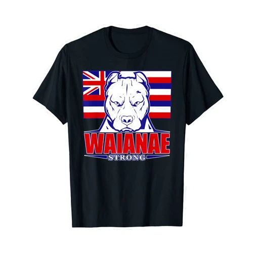 Local Kine Stuffs WAIANAE Strong Hawaii Hawaiian Flag, Hawaii 96792 T-Shirt