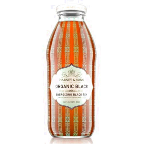 Harney & Sons Organic Black Iced Tea, Glass Bottles (70025), Unflavored, 192 Fl Oz (Pack of 12)